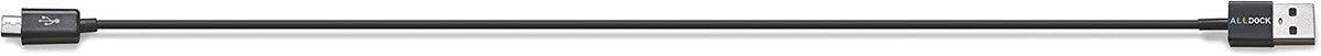 ALLDOCK 080656 Ladekabel Micro USB & USB 35cm blk