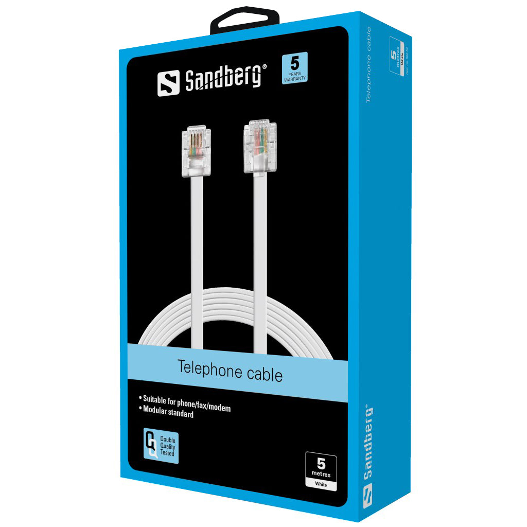 SANDBERG telephone RJ11-RJ11 5 m