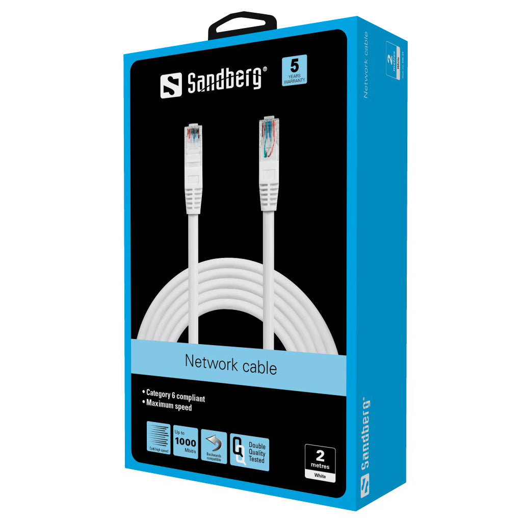 SANDBERG network cable UTP Cat6 2 m