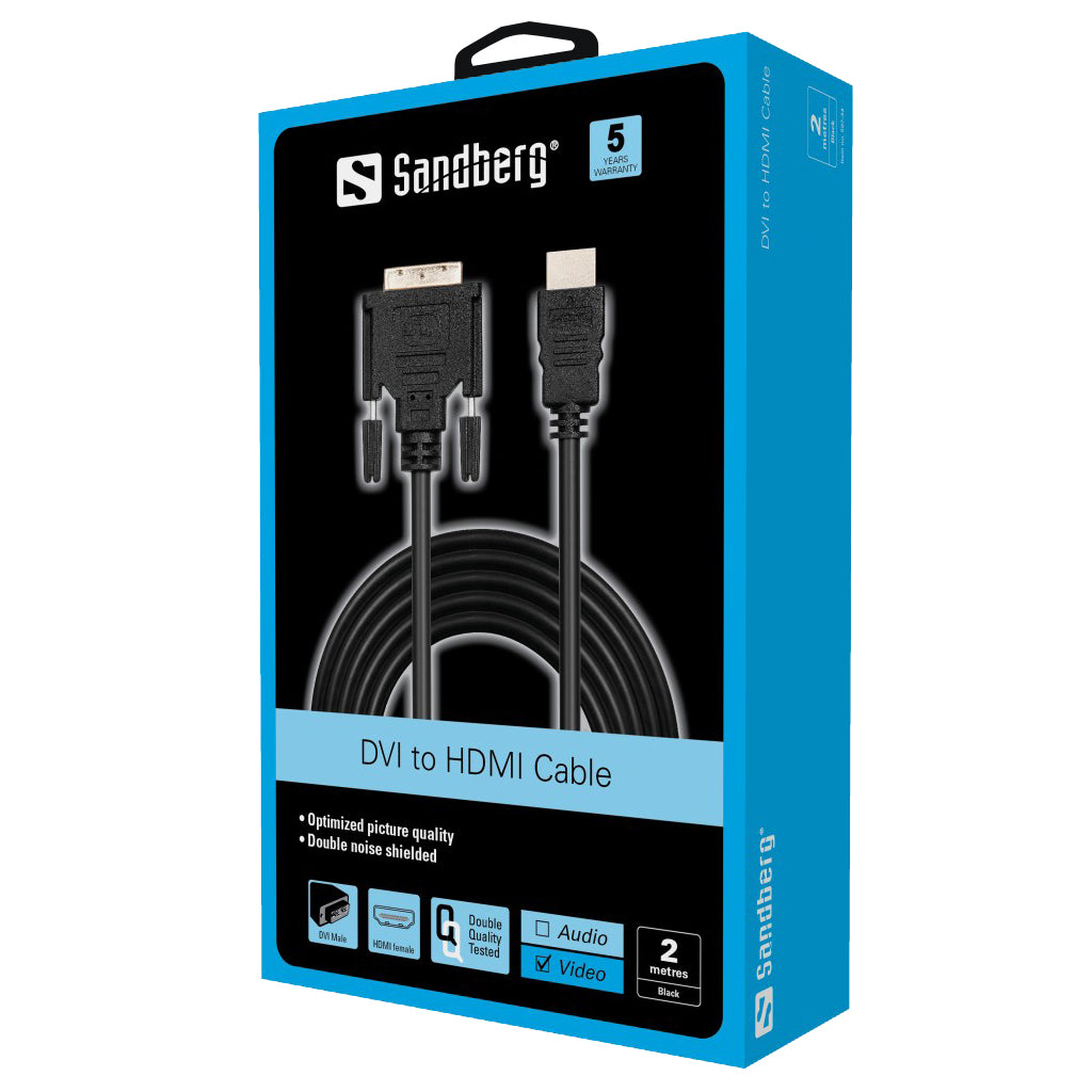 SANDBERG monitor cable DVI-HDMI, 2m
