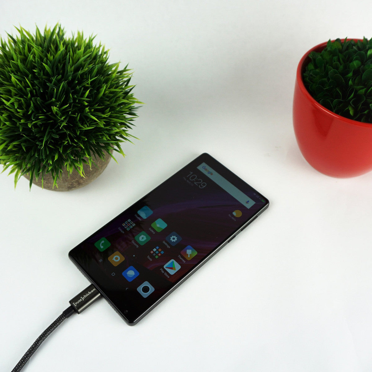 FUSECHICKEN Shield C Android USB-C charging cable steel