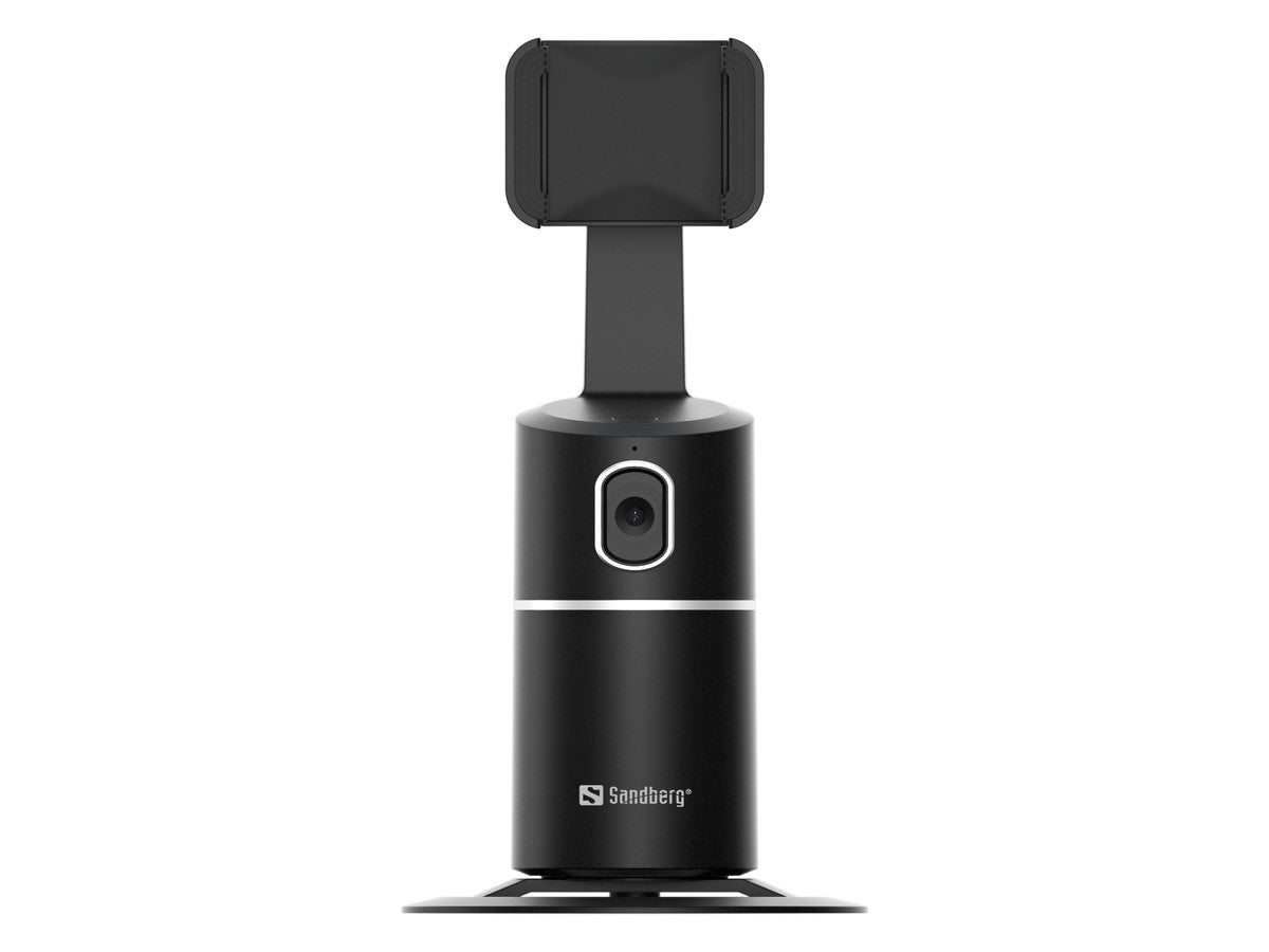 SANDBERG Motion Tracking Phone Mount | smart phone holder | follows their movements | Clamp adjustable from 4 - 8.5 cm