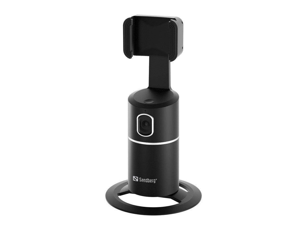 SANDBERG Motion Tracking Phone Mount | smart phone holder | follows their movements | Clamp adjustable from 4 - 8.5 cm