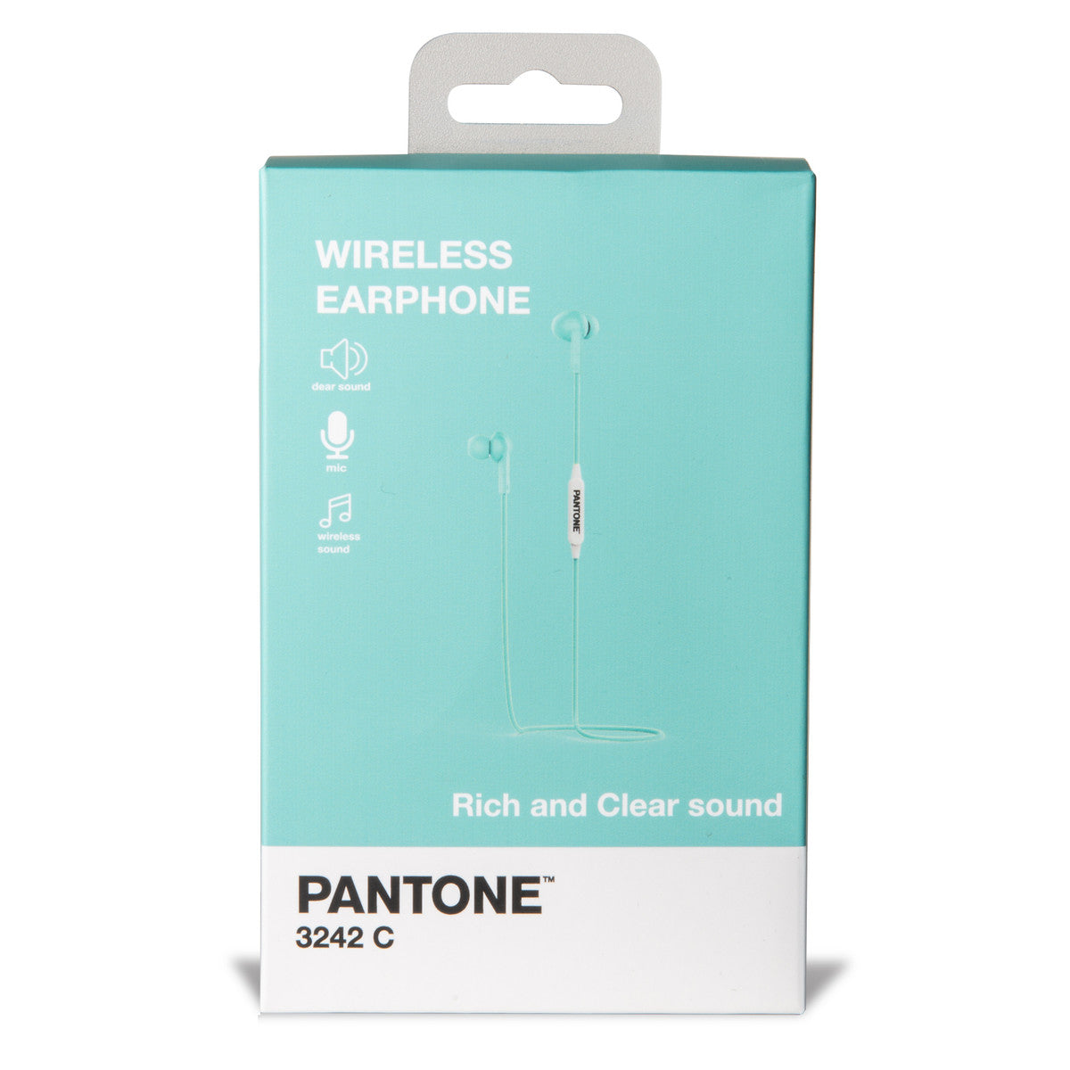 PANTONE Stereo Bluetooth Kabelgebundener Ohrhörer tuerkis | Bluetooth 5.0-Technologie | bis zu 3 Stunden Musik | 10 Meter Reichweite