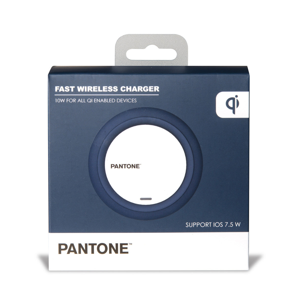 PANTONE QI Charger Kabellos Ladegerät navy | einfaches Aufladen ohne Kabel | Gesamtleistung 7,5 W | LED Ladeanzeige
