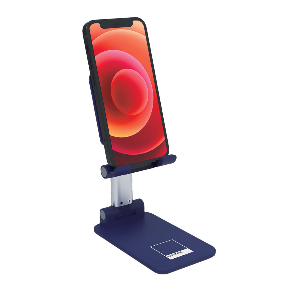 PANTONE Desktop Halterung Mobilgeraete navy | Universeller und rutschfester Halterungskopf | für Smartphones und Tablets bis zu 12'' | Robuster Sockel und stabiler Ständer