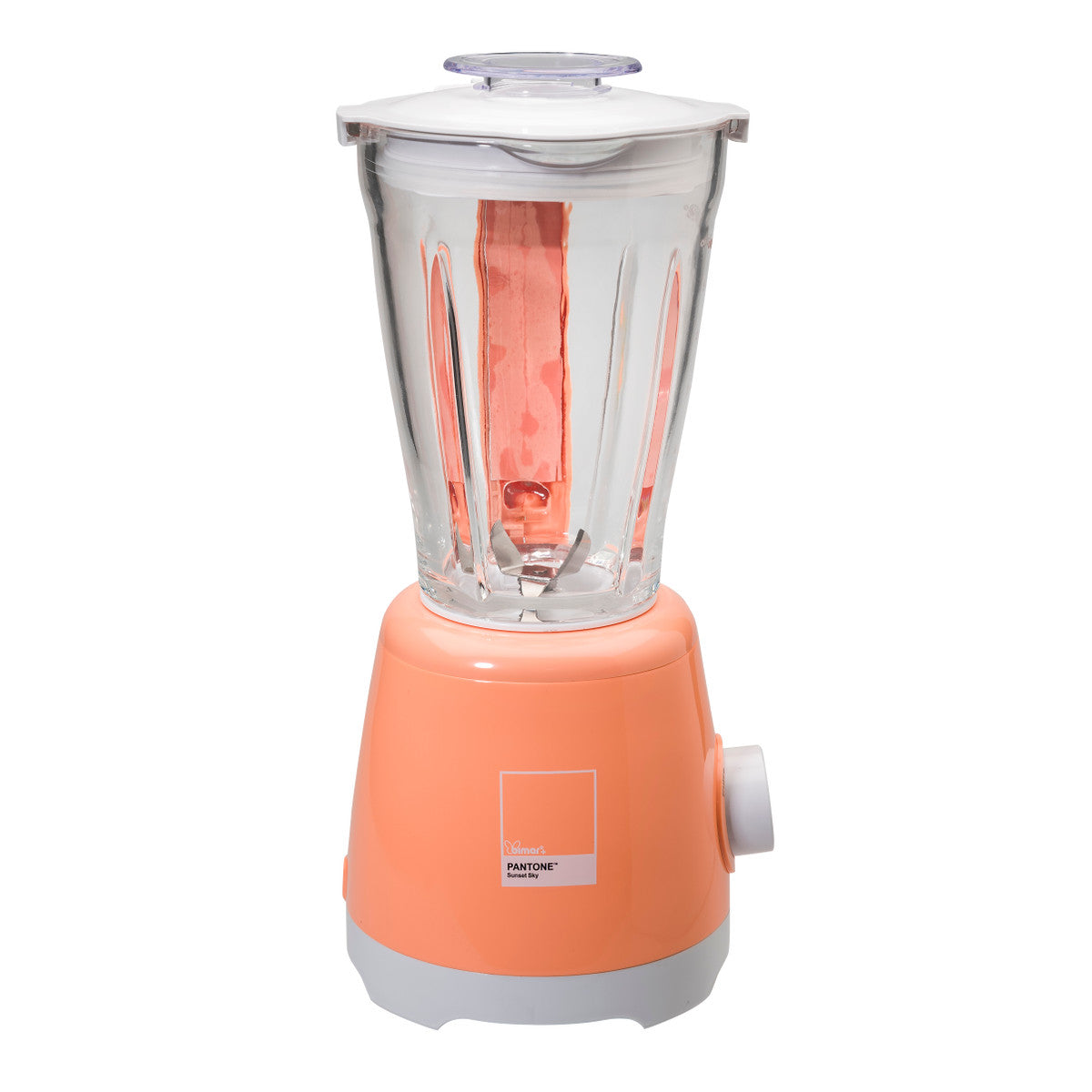 PANTONE Sunset Sky Mixer mit Glas 1,5l. Glaskanne mit Messskala und Griff