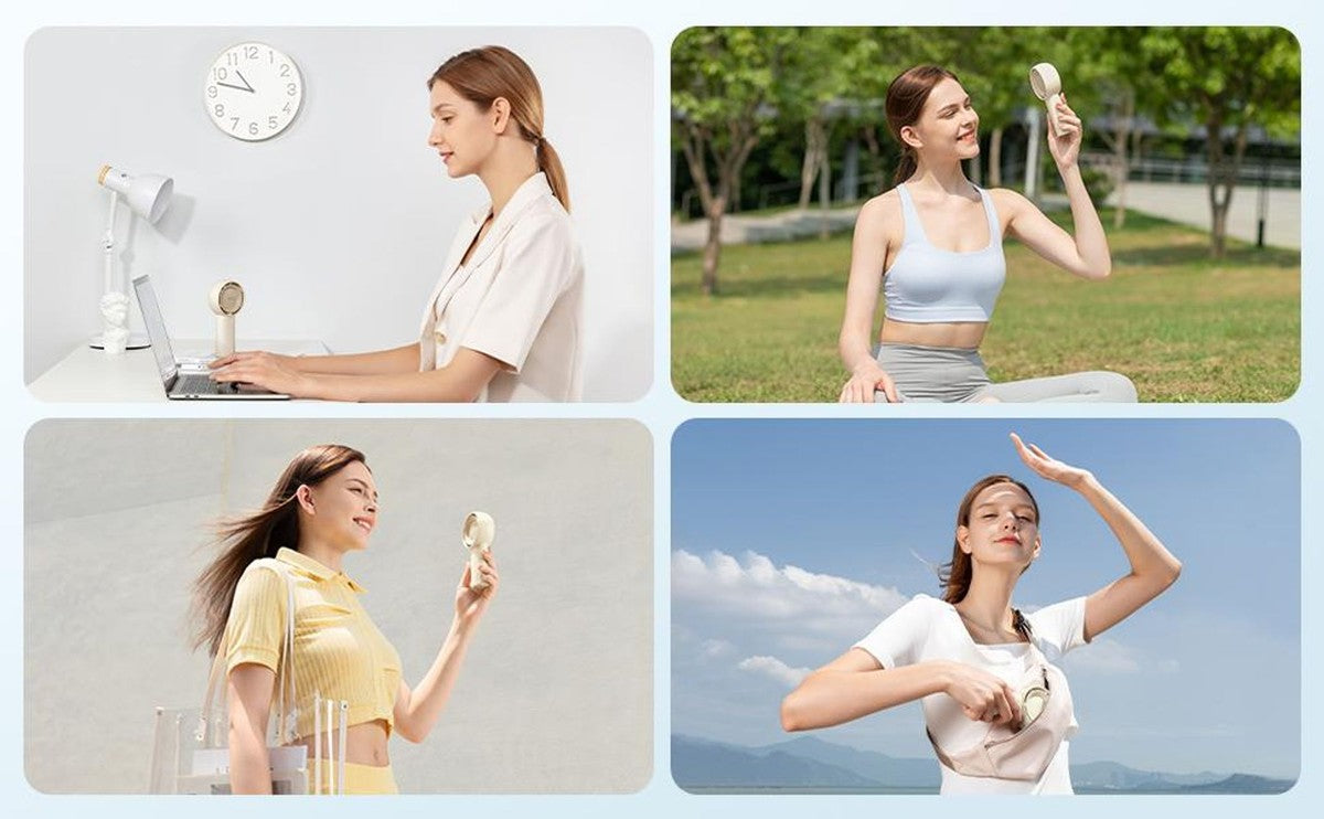 JISULIFE FA43 Turbo Handventilator 4000mAh Braun