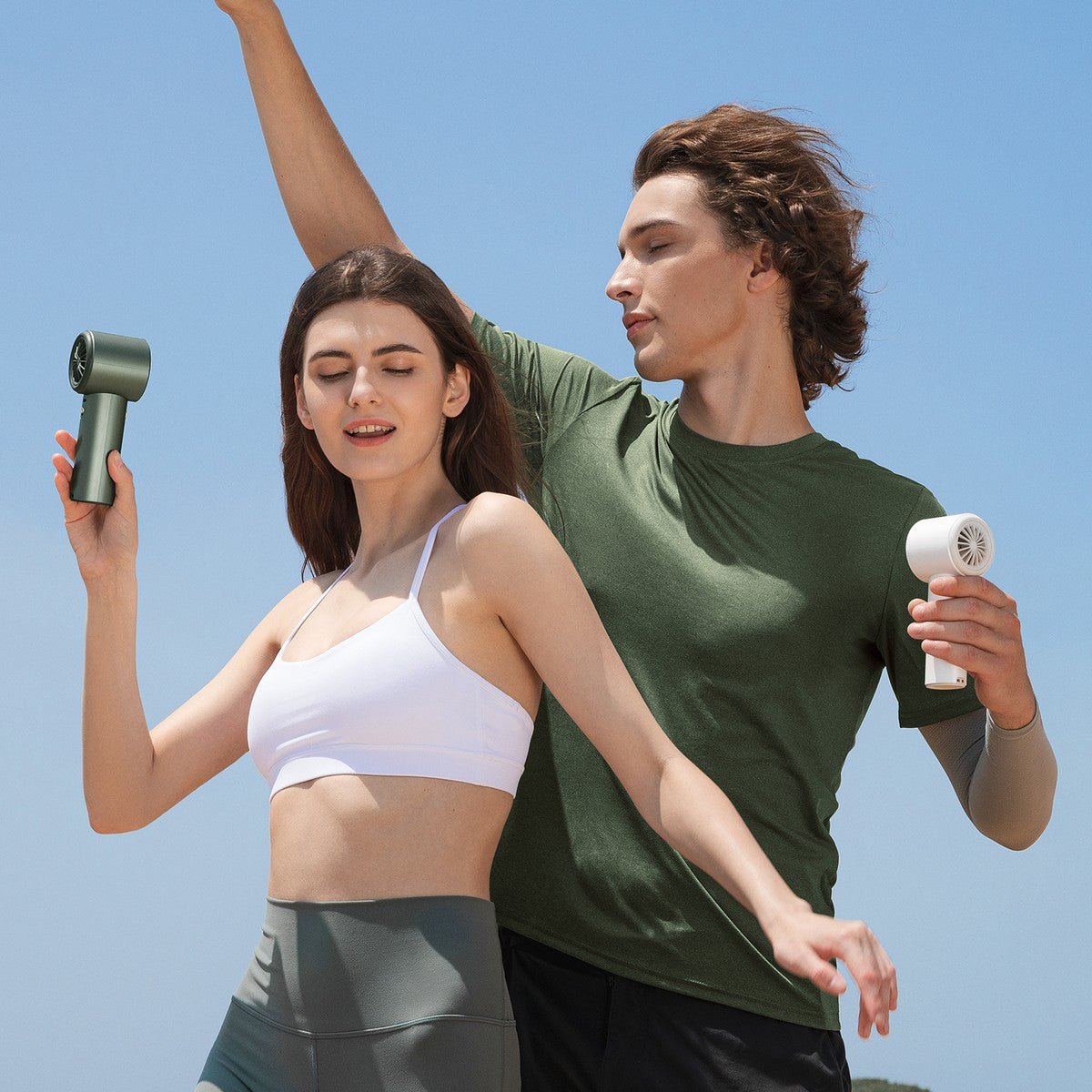 JISULIFE Pro1S Turbo Mini Ventilator Grau