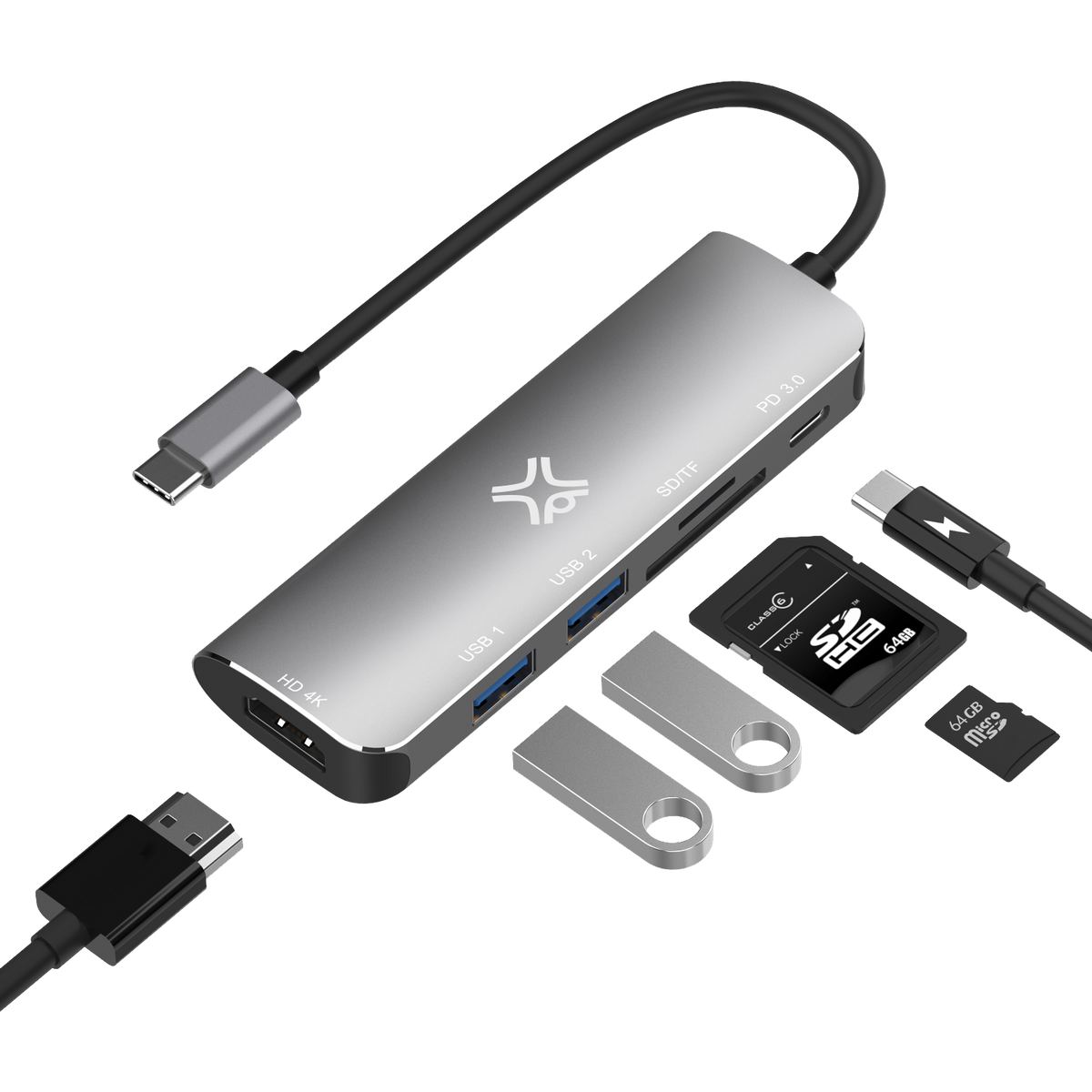 XTREMEMAC USB-C Dockingstation mit 6 Anschlüssen