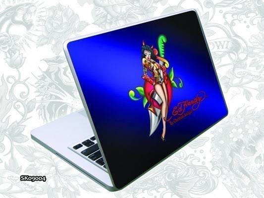 Ed Hardy Notebook Skin Pin up Girl SK09004 black/blue