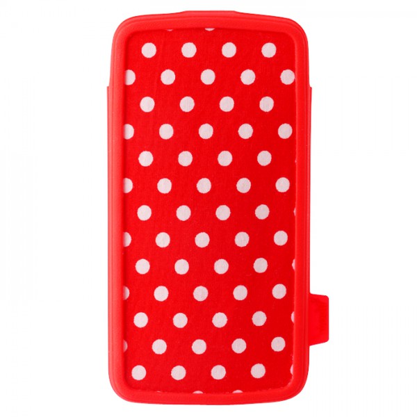 VACII 12,7cm (5 Zoll) Universal Premium Smartphone Sleeve mit Echtstoff - PopRed