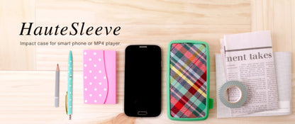 VACII 12,7cm (5 Zoll) Universal Premium Smartphone Sleeve mit Echtstoff - PopRed