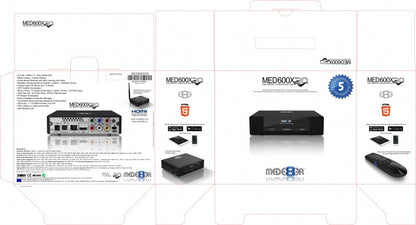 MEDE8ER Media Player WiFi MED600X3D/WP