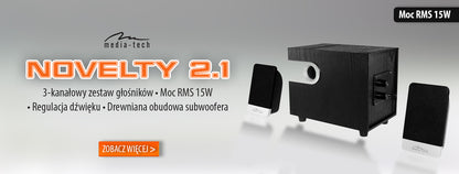 Media-Tech NOVELTY 2.1 - 3-Kanal-Lautsprecherset mit Subwoofer