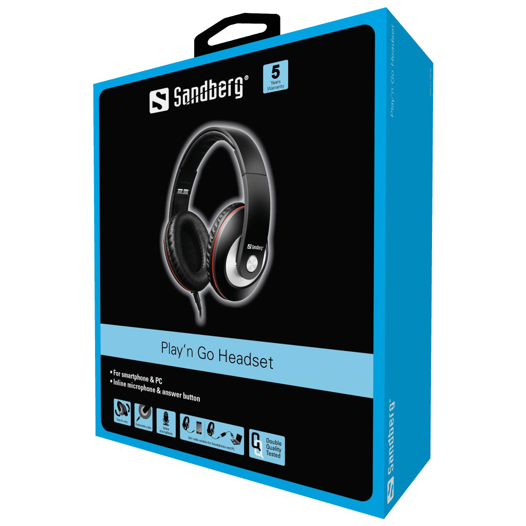 SANDBERG Play'n Go Headset Schwarz