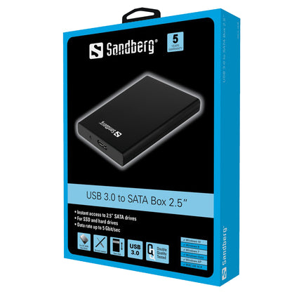 SANDBERG USB 3.0 auf SATA Box 2,5''