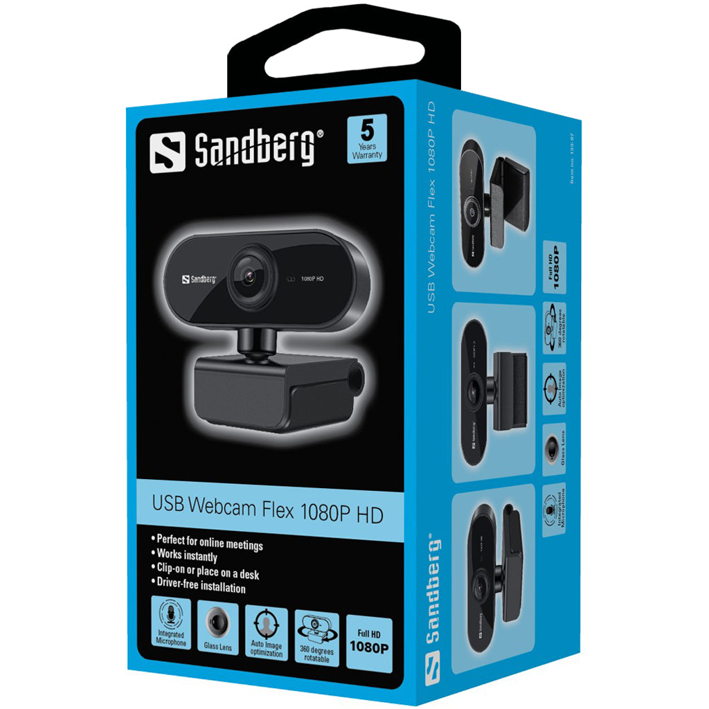 SANDBERG USB Webcam Flex 1080P HD