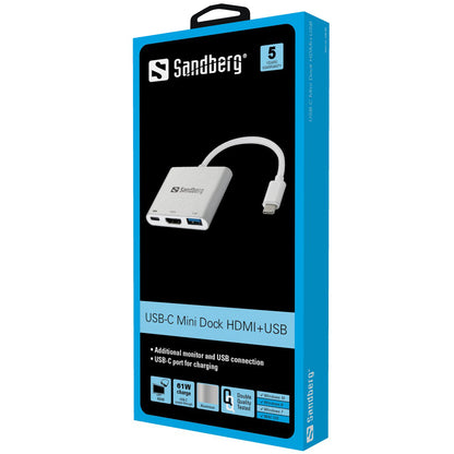 SANDBERG USB C Mini Dock HDMI USB