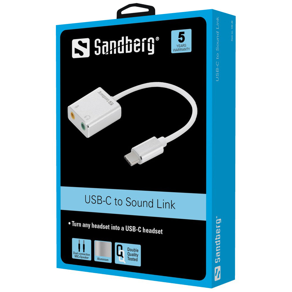 SANDBERG USB C zu Sound Verbindung