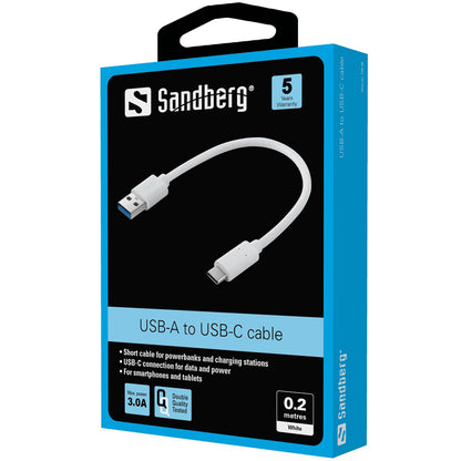 SANDBERG USB C 3.1 - USB A 3.0 0.2M