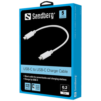 SANDBERG USB C Ladekabel 0.2m