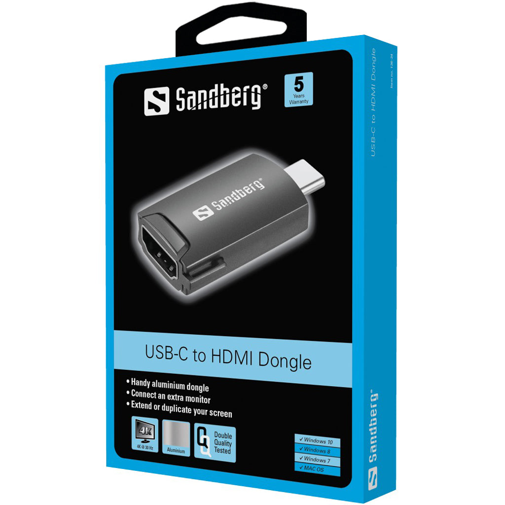 SANDBERG USB C auf HDMI Dongle