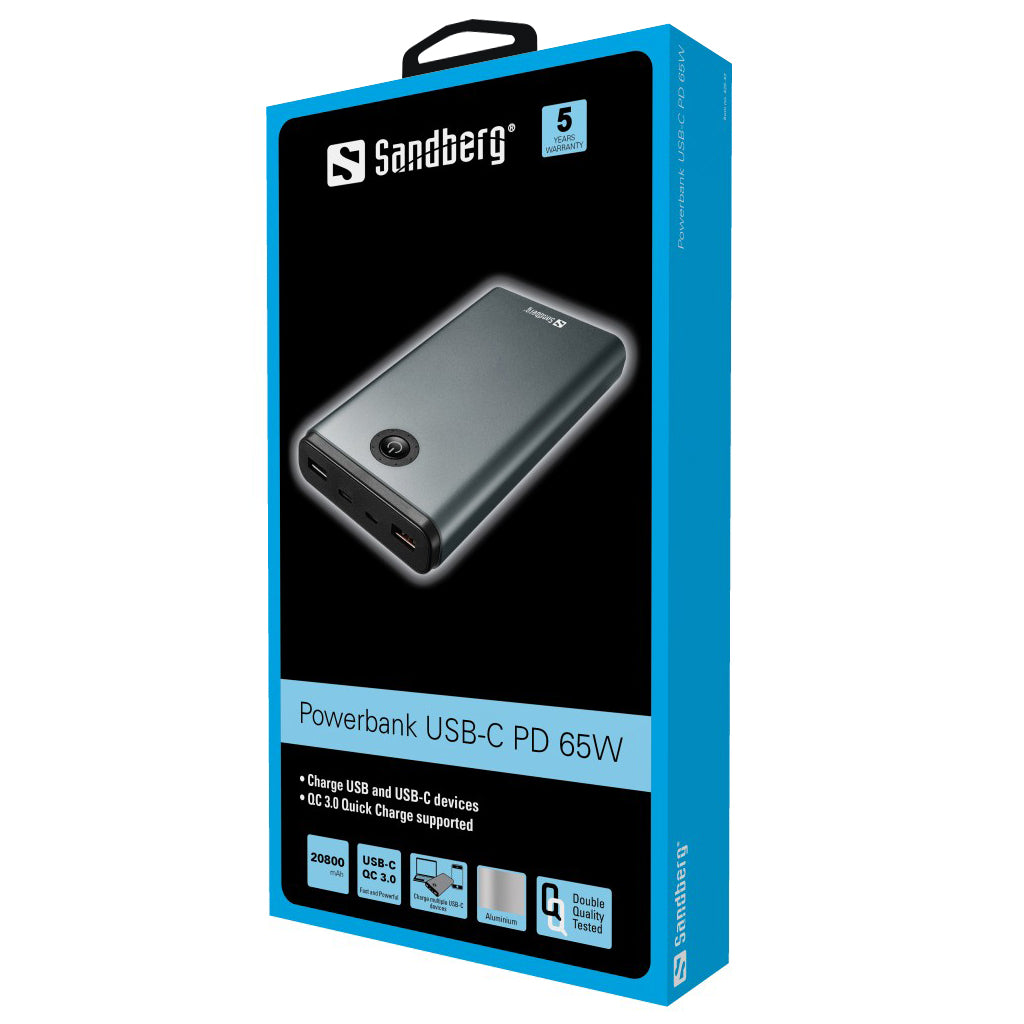 SANDBERG Stromversorgung USB-C PD 65W 20800