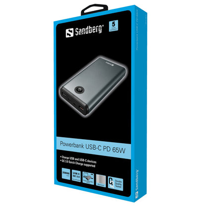 SANDBERG Stromversorgung USB-C PD 65W 20800