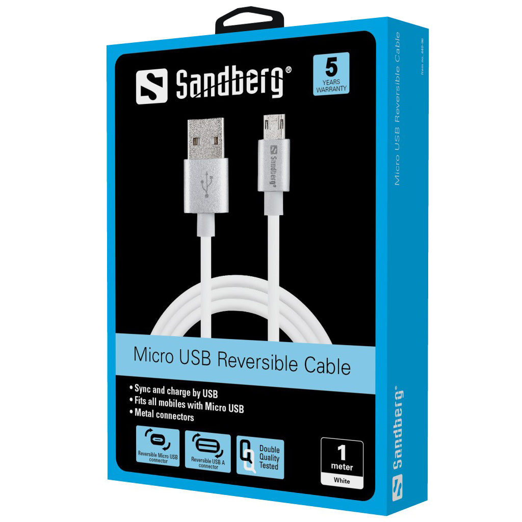 SANDBERG MicroUSB Reversibles Kabel 1m