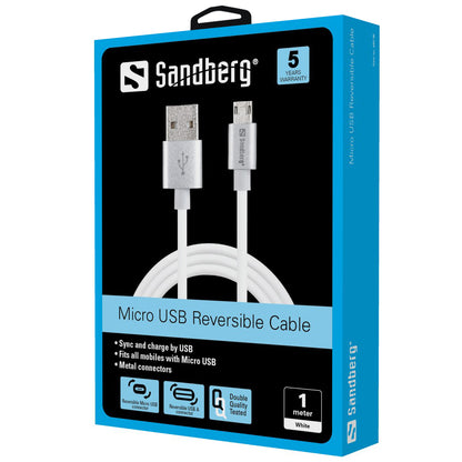 SANDBERG MicroUSB Reversibles Kabel 1m