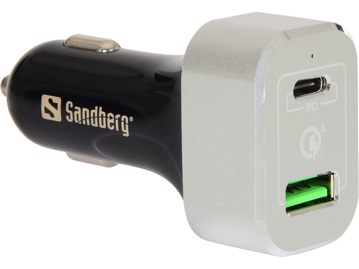 SANDBERG Autoladegerät USB-C PD QC3.0 63W