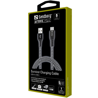 SANDBERG Survivor USB-C- USB-A-Kabel 1M