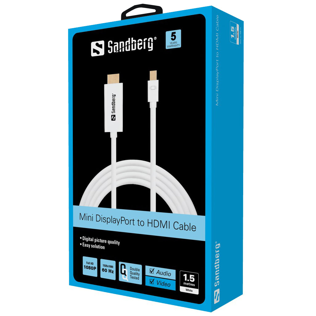 SANDBERG Kabel MiniDP-HDMI 1,5m