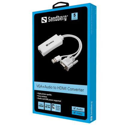 SANDBERG VGA Audio-zu-HDMI-Konverter