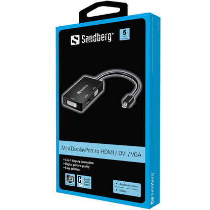 SANDBERG Adapter MiniDP-HDMI DVI VGA