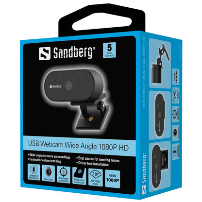 Sandberg USB Webcam Wide Angle 1080P HD