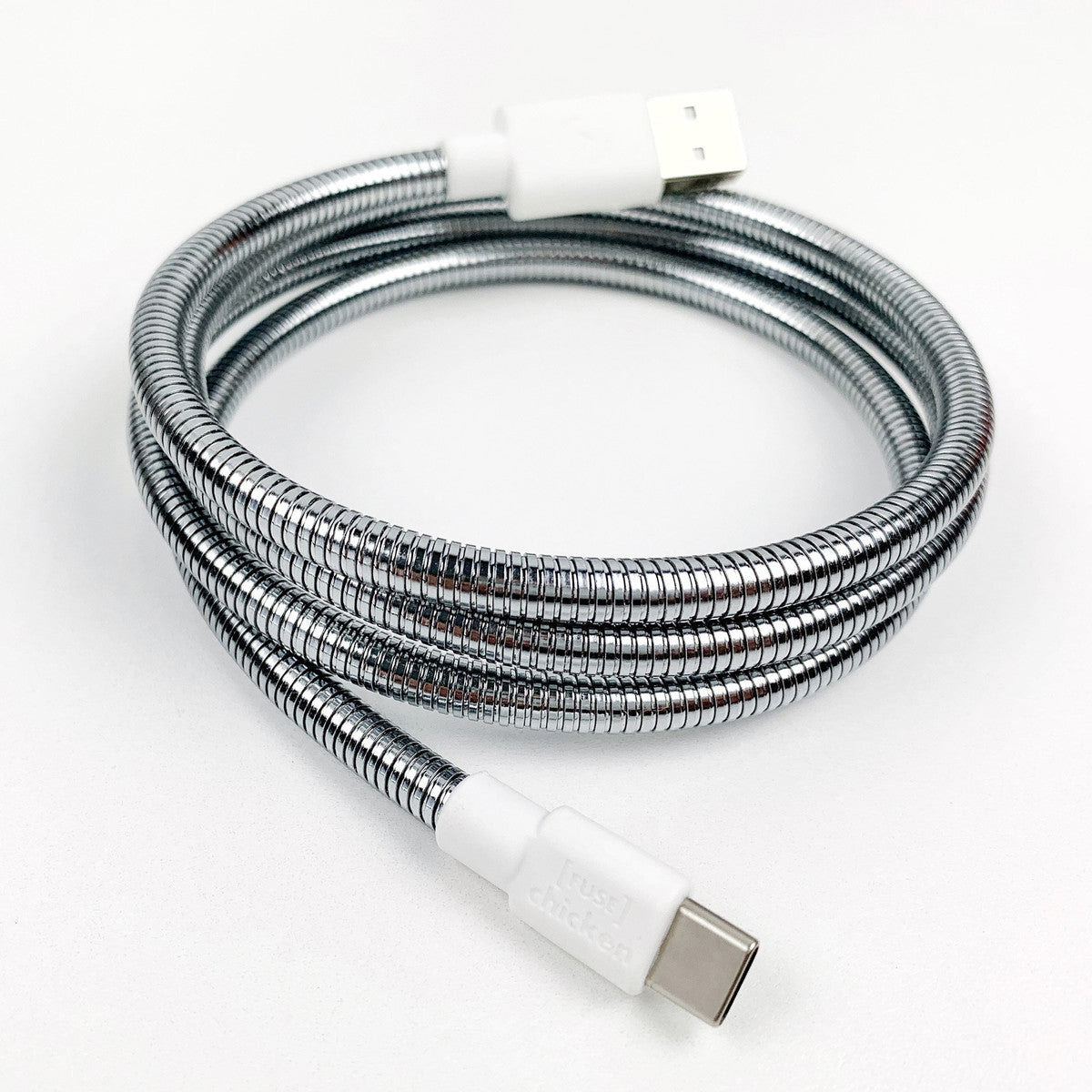 FUSECHICKEN Titan C USB-A auf USB-C Ladekabel | 0,9 Meter | ummantelt mit 100% flexiblem Stahl