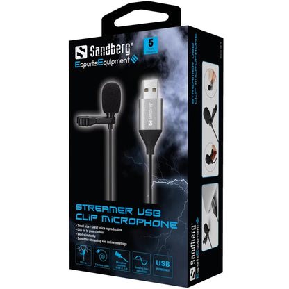 SANDBERG Streamer USB Clip Microphone