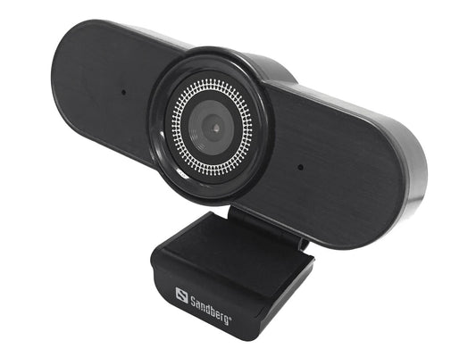 SANDBERG 90 Grad Weitwinkel FullHD Webcam mit Stereo-Mikrofon | 1920 x 1080 pixels | ideal für Online Meetings | 1,5 Meter langes Kabel