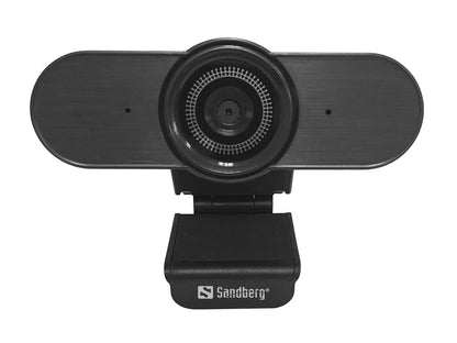 SANDBERG 90 Grad Weitwinkel FullHD Webcam mit Stereo-Mikrofon | 1920 x 1080 pixels | ideal für Online Meetings | 1,5 Meter langes Kabel