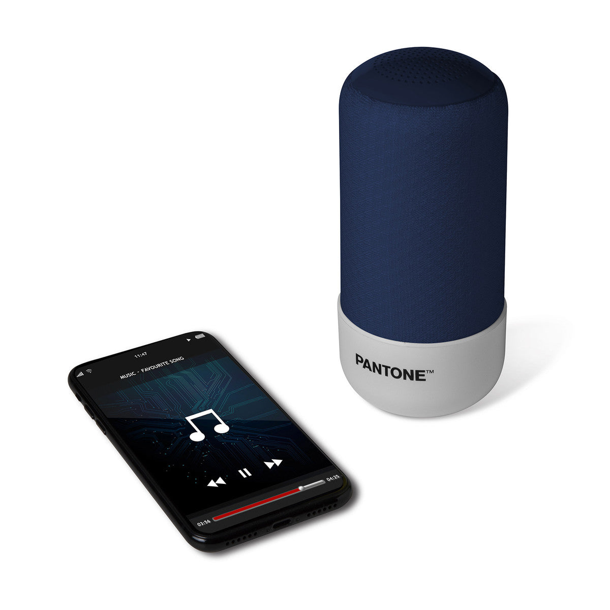 PANTONE Mobiler Lautsprecher Bluetooth navy | Ausgangsleistung 5 W | Bluetooth 5.0-Technologie | mit Stoff überzogen