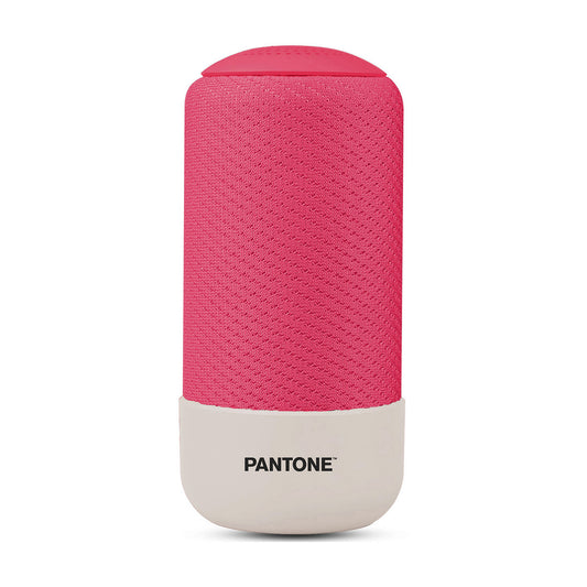 PANTONE Mobiler Lautsprecher Bluetooth pink | Ausgangsleistung 5 W | Bluetooth 5.0-Technologie | mit Stoff überzogen