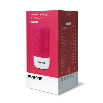 PANTONE Mobiler Lautsprecher Bluetooth pink | Ausgangsleistung 5 W | Bluetooth 5.0-Technologie | mit Stoff überzogen