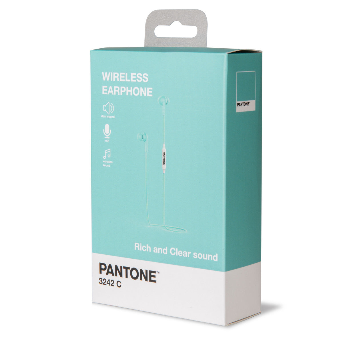 PANTONE Stereo Bluetooth Kabelgebundener Ohrhörer tuerkis | Bluetooth 5.0-Technologie  | bis zu 3 Stunden Musik | 10 Meter Reichweite