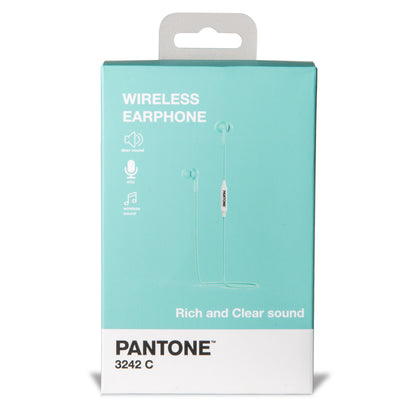 PANTONE Stereo Bluetooth Kabelgebundener Ohrhörer tuerkis | Bluetooth 5.0-Technologie  | bis zu 3 Stunden Musik | 10 Meter Reichweite