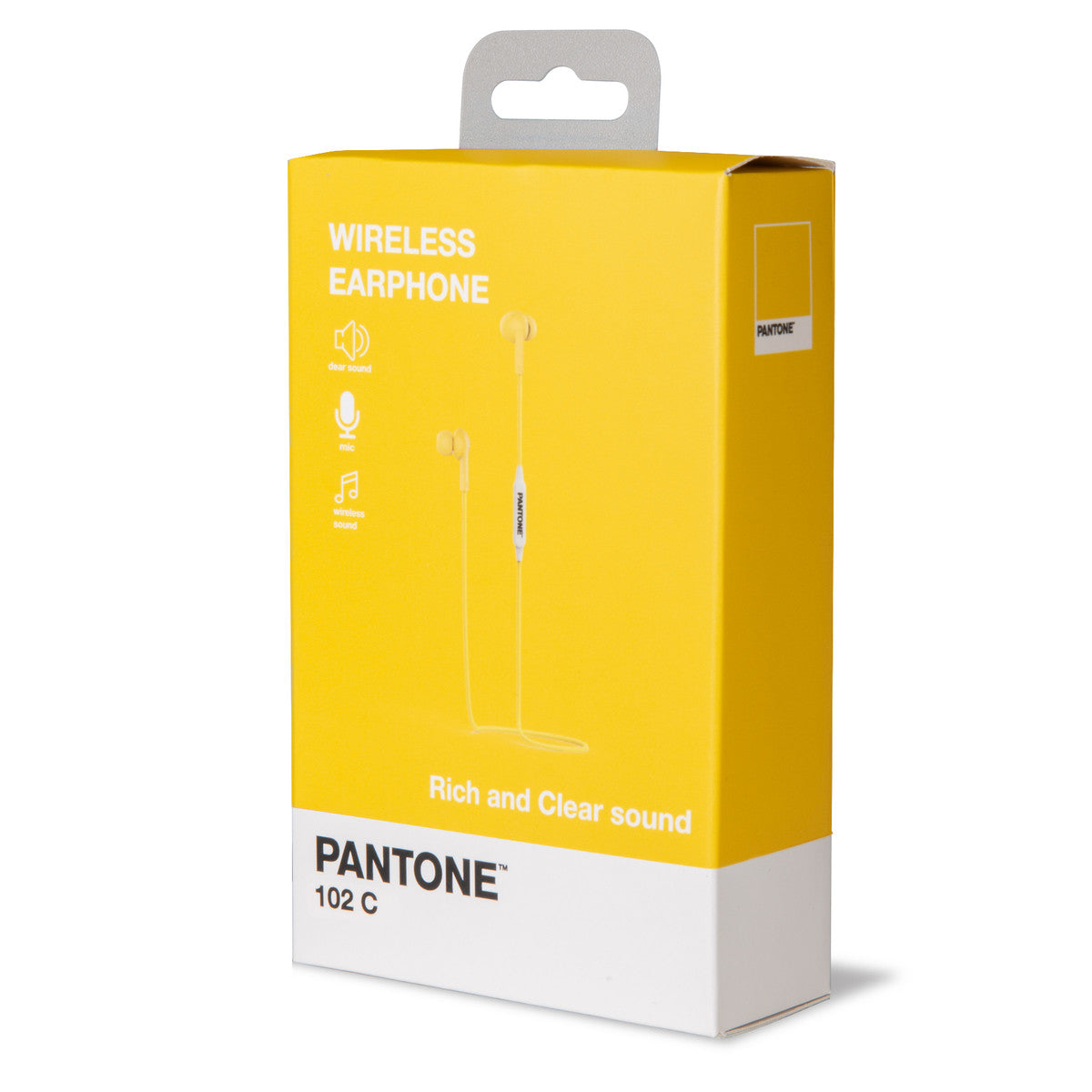 PANTONE Stereo Bluetooth Kabelgebundener Ohrhörer gelb | Bluetooth 5.0-Technologie  | bis zu 3 Stunden Musik | 10 Meter Reichweite