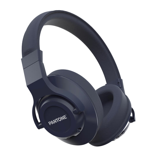 PANTONE ANC Bluetooth Kopfhörer navy | extra Komfort durch verstellbaren Bügels und weiche Ohrpolster | Active Noise Cancellation