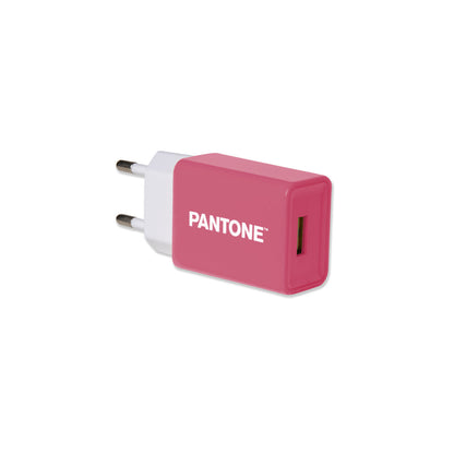 PANTONE Wand Ladegerät pink 2.1A | Schnelles und effizientes Aufladen | maximale Stromstärke von 2,1 A | leicht und kompakt