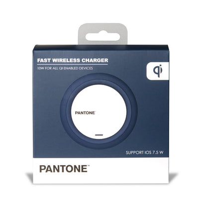 PANTONE QI Charger Kabellos Ladegerät navy | einfaches Aufladen ohne Kabel | Gesamtleistung  7,5 W | LED Ladeanzeige